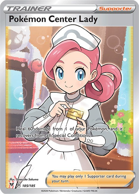 lady pokemon card full art Pokemon Center Lady (Full Art) [SWSH04