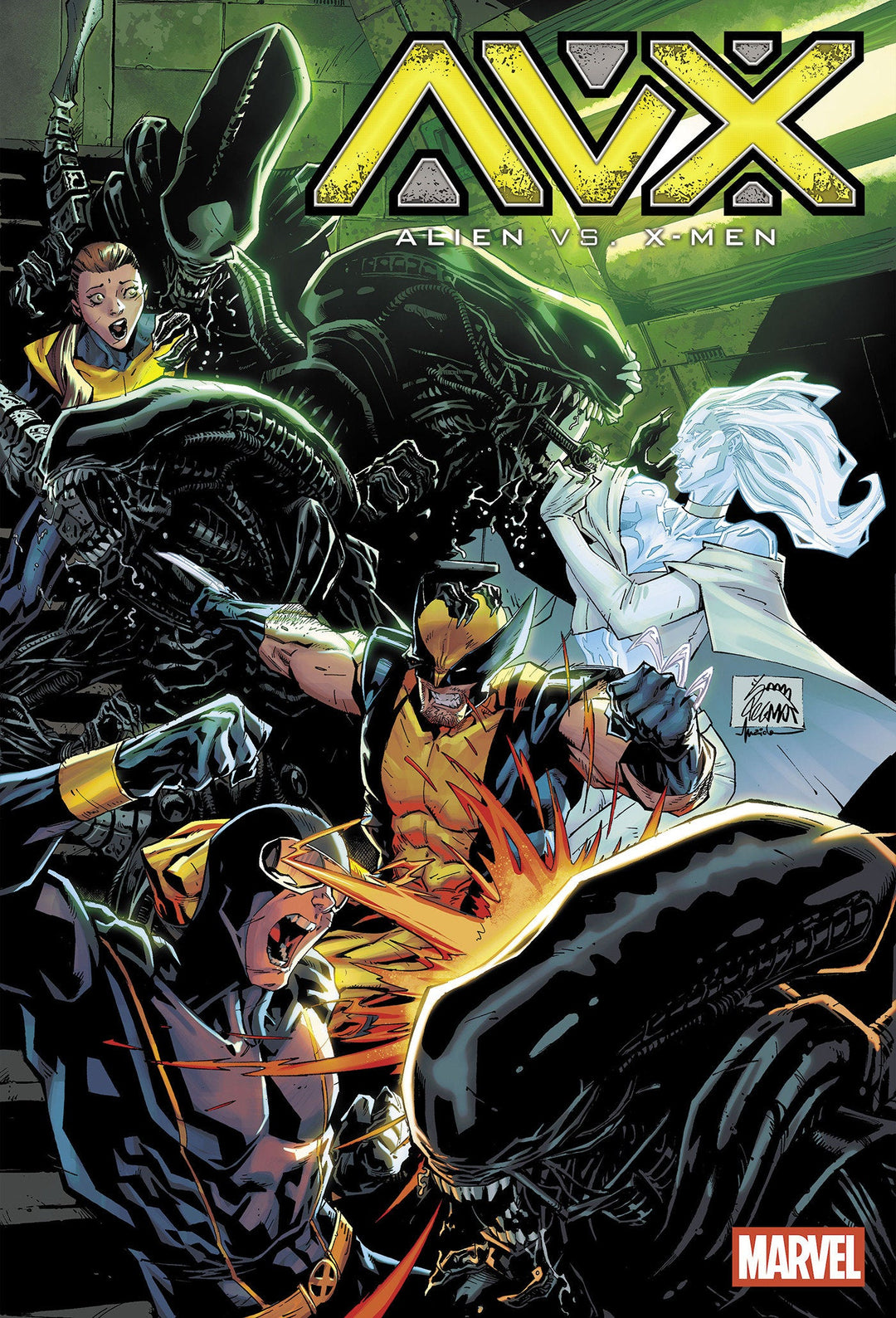 Alien vs. X-Men #1 cover, featured in Planet Comics' September 30 new-comics guide