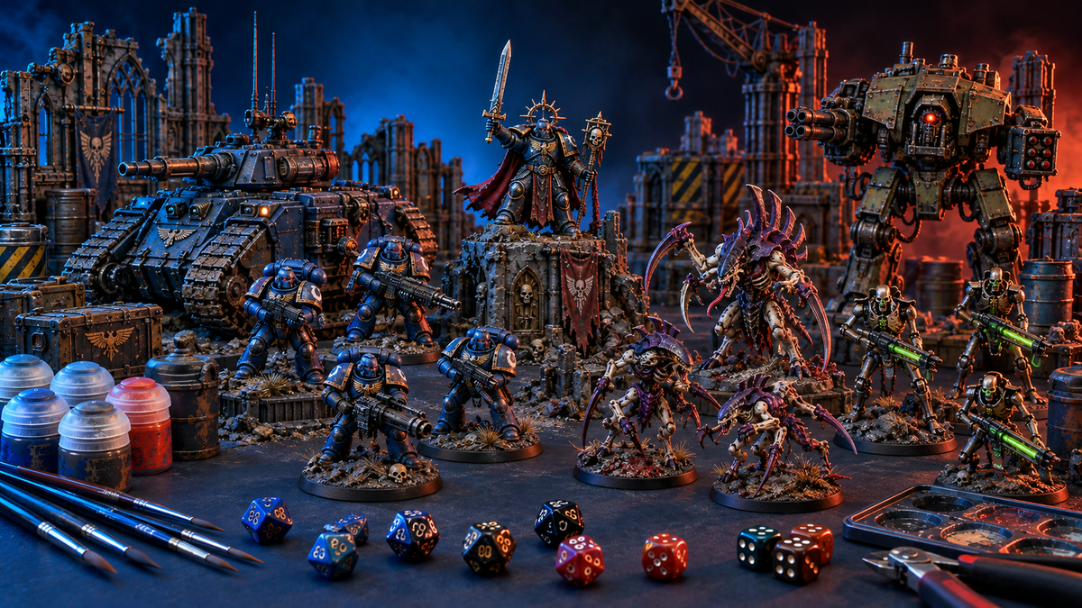 Warhammer 40,000 miniatures, vehicles, dice and painting supplies at Planet Comics