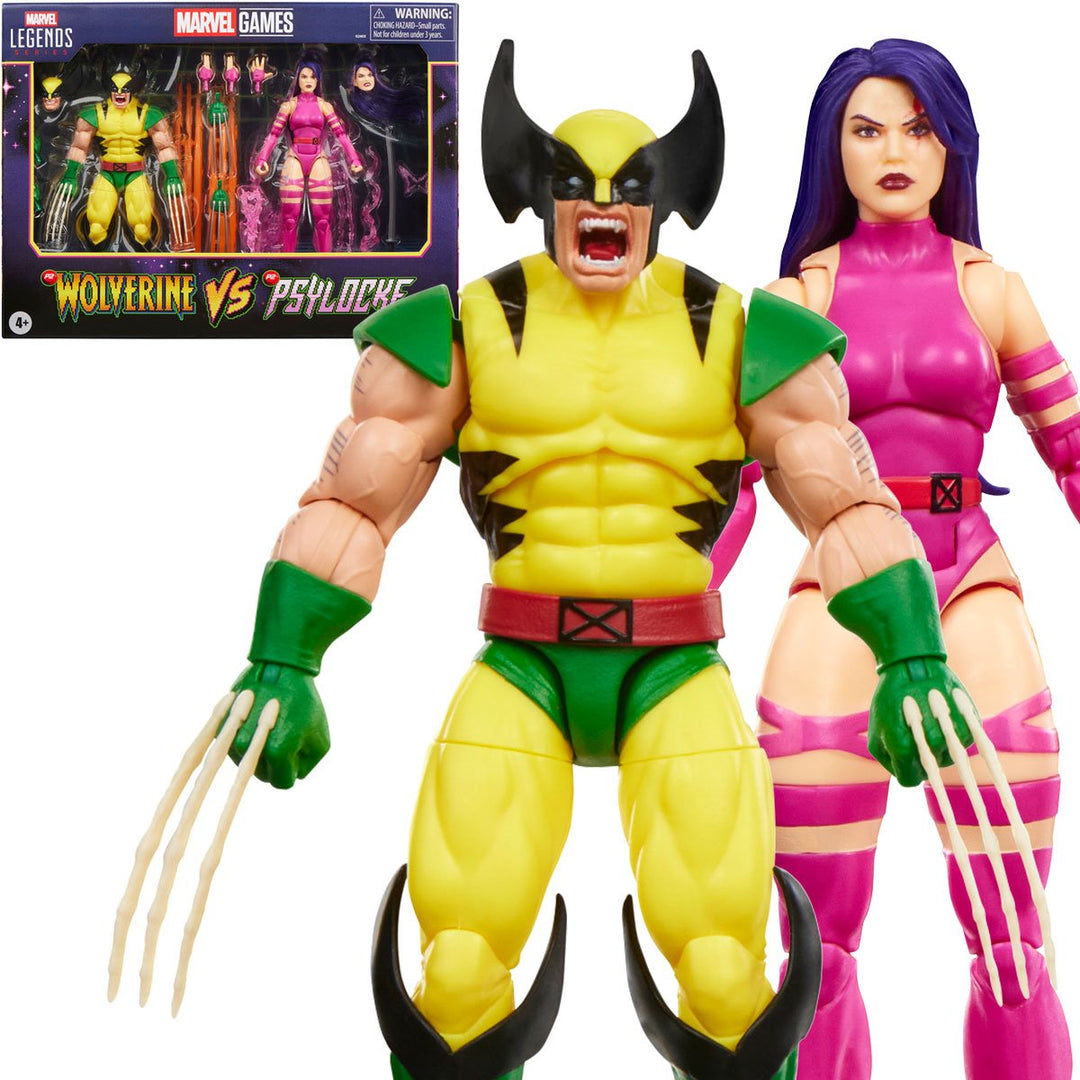 X-Men Marvel Legends Series Wolverine vs Psylocke 6-Inch Action Figures