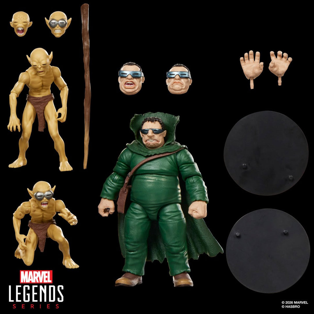 Fantastic Four Marvel Legends Series Mole Man & Moloids 6-Inch Action Figures