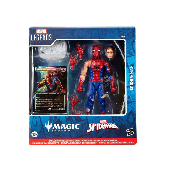 Spider-Man Marvel Legends Magic: The Gathering Battle-Damaged Spider-Man 6-Inch Action Figure and Card