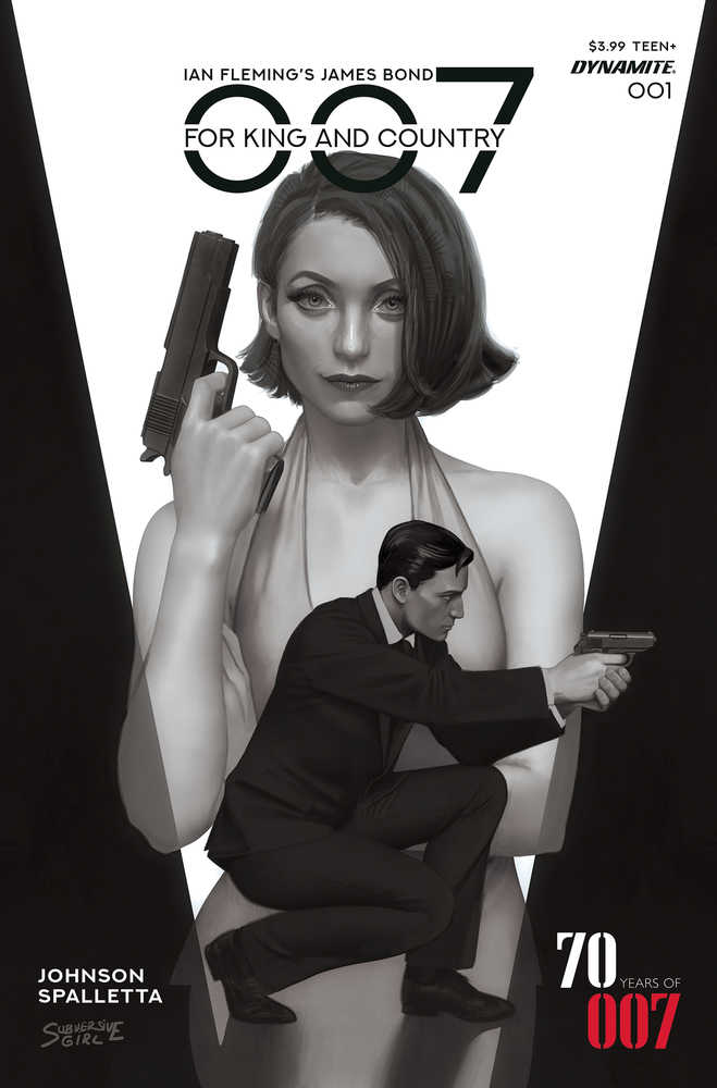 007 For King Country #1 Cover M 7 Copy Foc Variant Edition Puebla Black & White