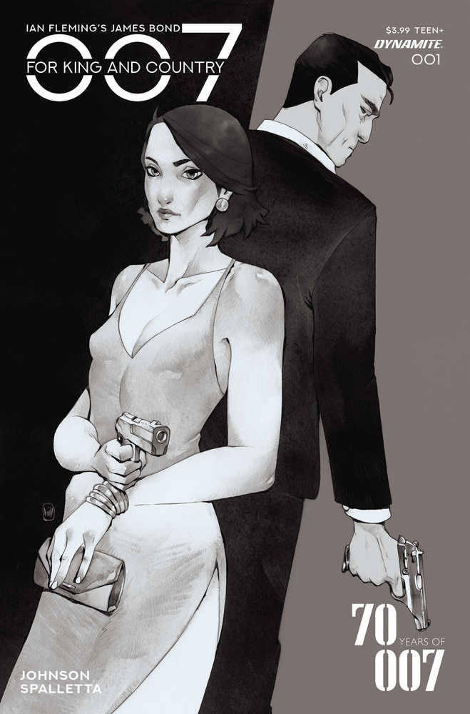 007 For King Country #1 Cover N 7 Copy Foc Variant Edition Hill Black & White