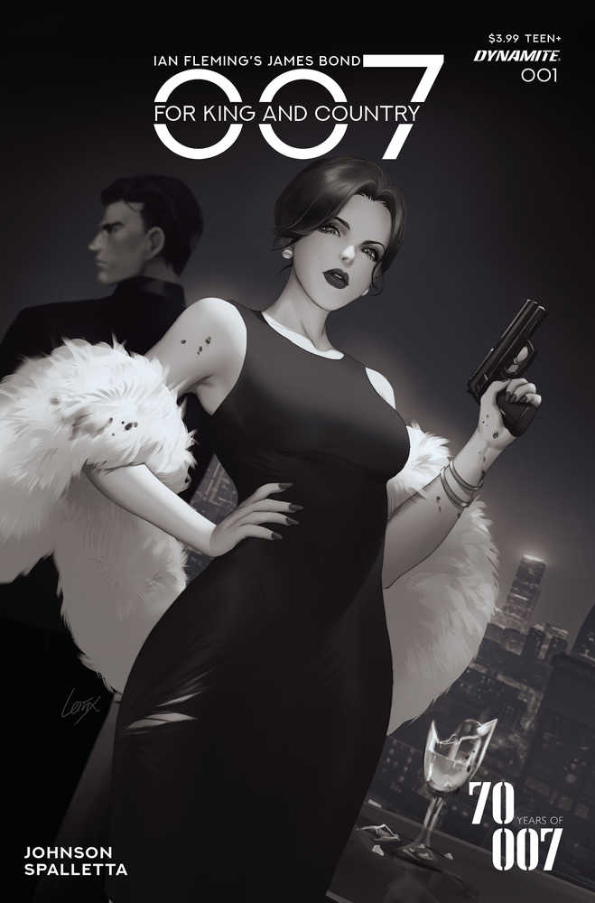 007 For King Country #1 Cover O 7 Copy Foc Variant Edition Leirix Black & White