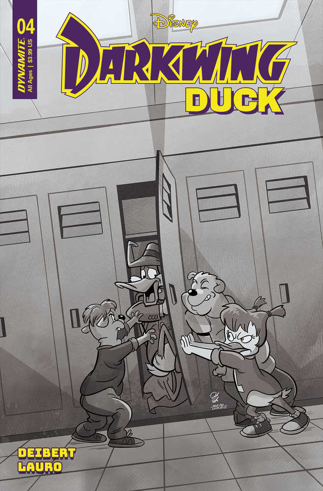 Darkwing Duck #4 Cover W 10 Copy Foc Variant Edition Edgar Black & White