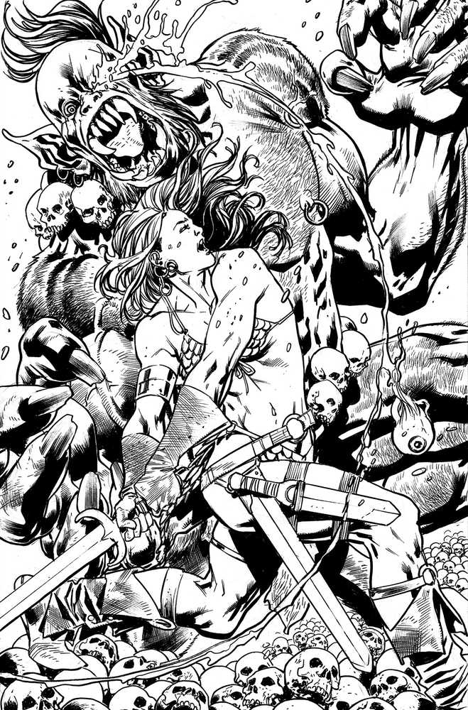 Red Sonja 2023 #1 Cover Z 30 Copy Hitch Line Art Virgin
