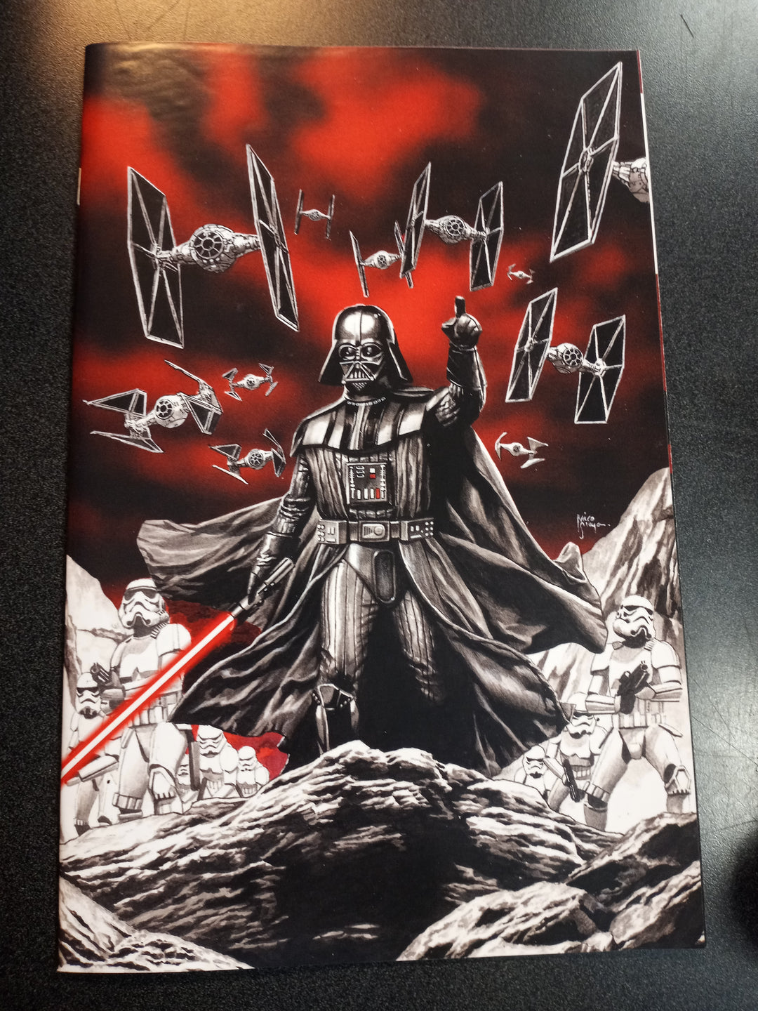 Star Wars Darth Vader Black White Red #1 Suayan Virgin Art Variant