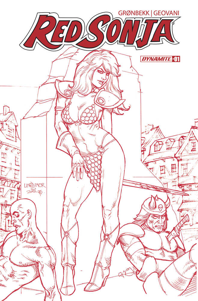 Red Sonja 2023 #1 Cover Zs 10 Copy Foc Variant Edition Linsner Red Line A
