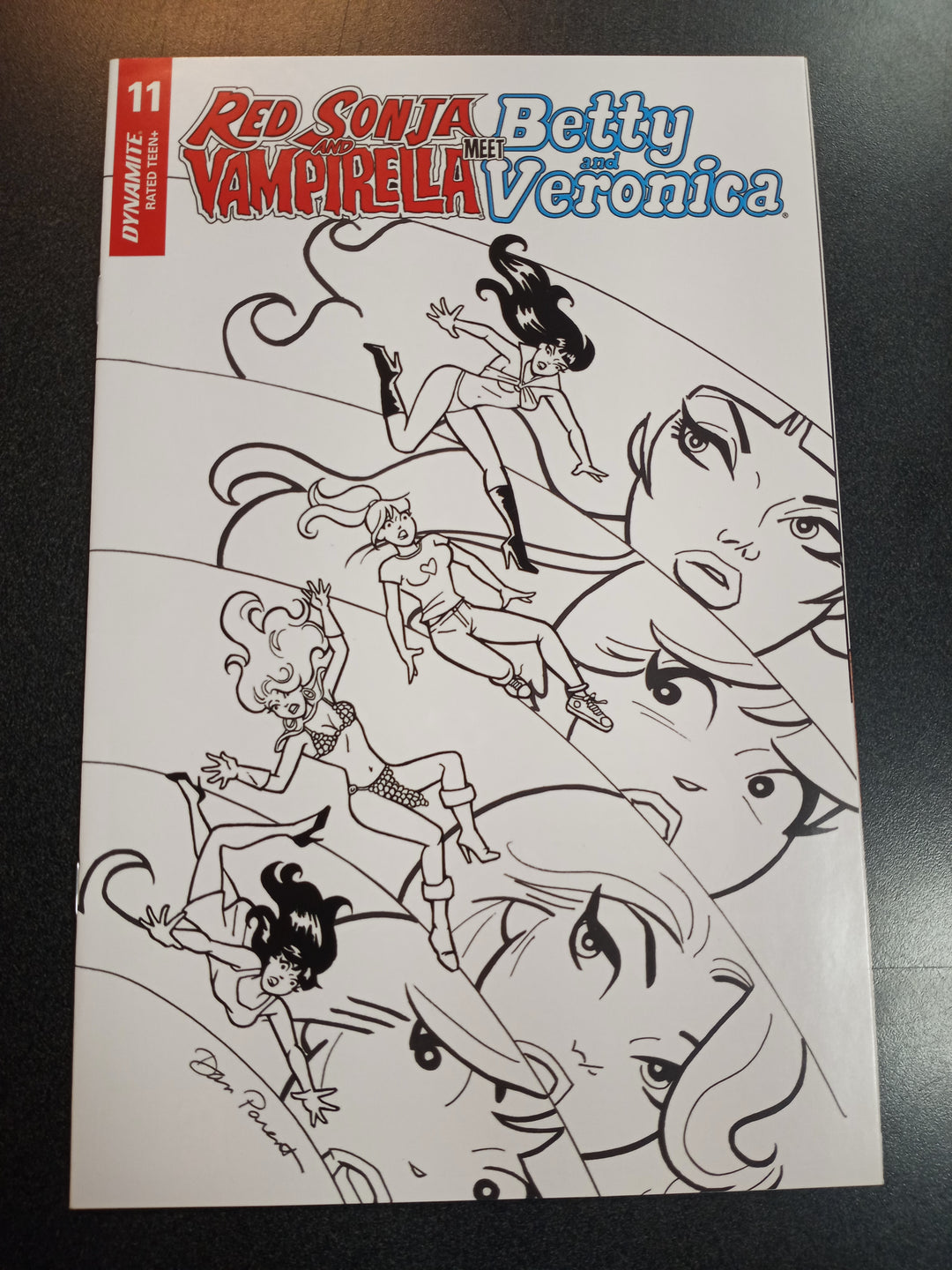 Red Sonja Vampirella Betty & Veronica #11 1:10 Parent B&W Variant