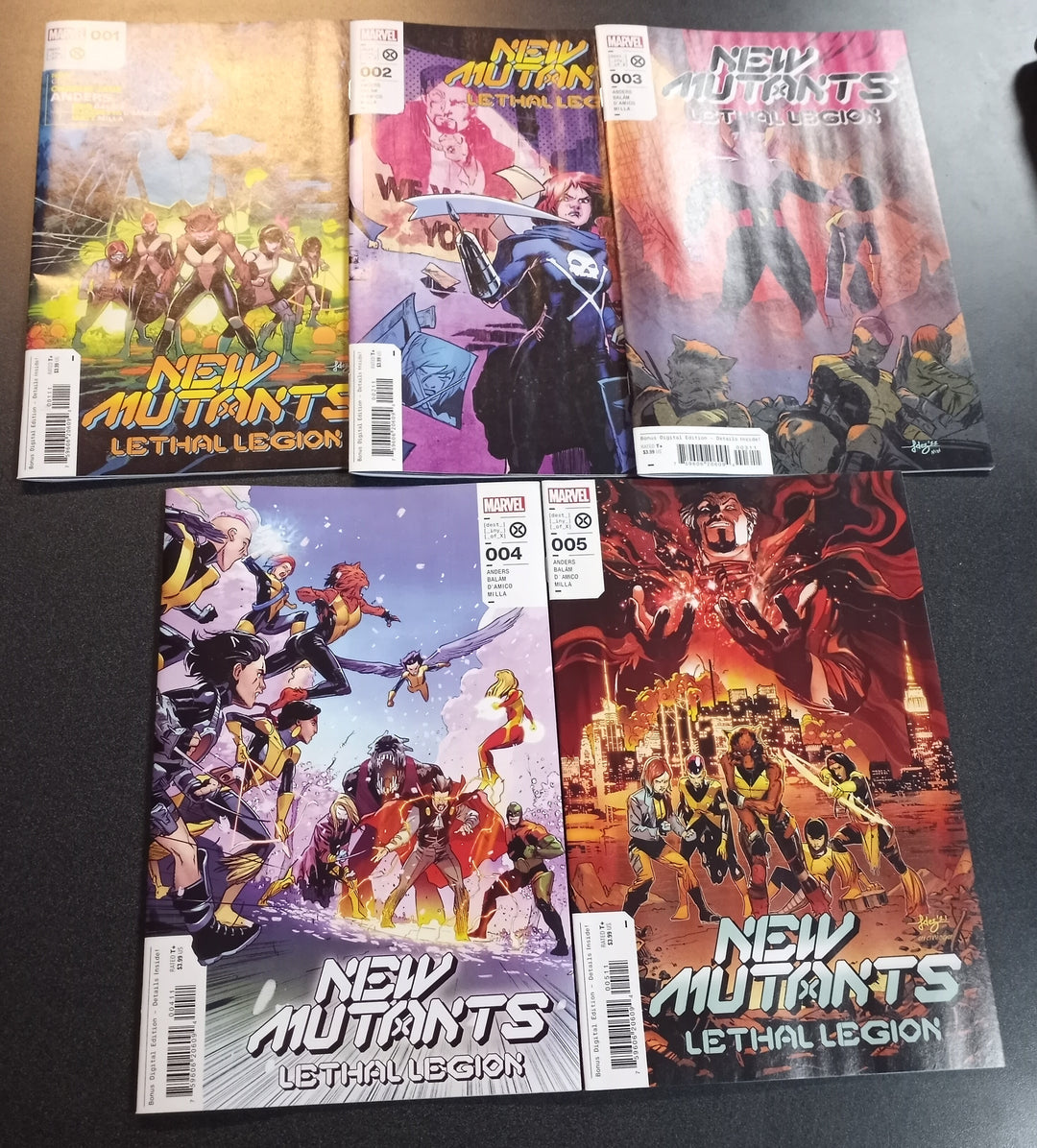 New Mutants Lethal Legion #1 - 5 Set NM