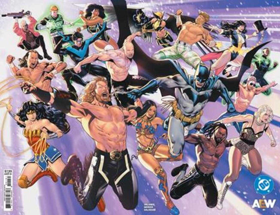 DC X Aew #1 Cover E Lucas Meyer Wraparound Foil Variant