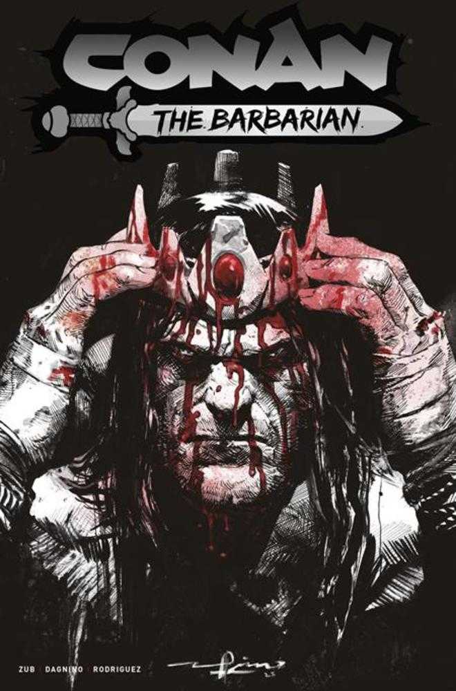 Conan The Barbarian #28 Cover F Gerardo Zaffino Bw Blood Variant