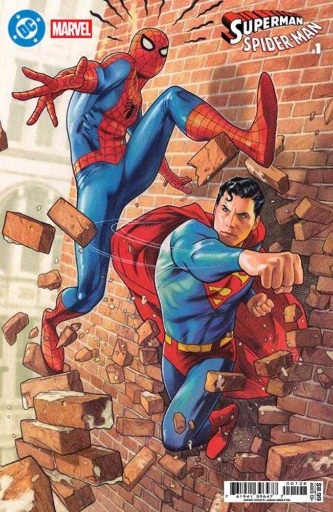 DC Marvel Superman Spider-Man #1 (One Shot) Cover P Joshua Middleton Card Stock Varian