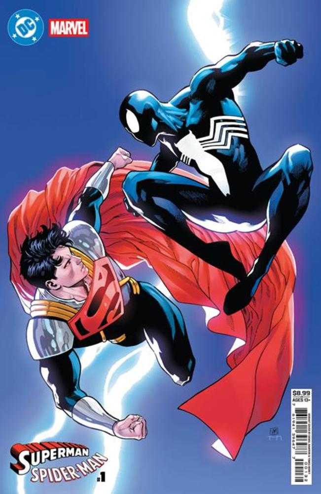 DC Marvel Superman Spider-Man #1 (One Shot) Cover R Daniel Sampere Super Boy Prime & Spider-Man Black Variant