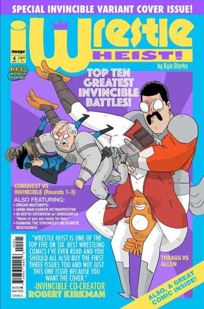 Wrestle Heist #4 Cover B Kyle Starks Invincible Team Up Variant