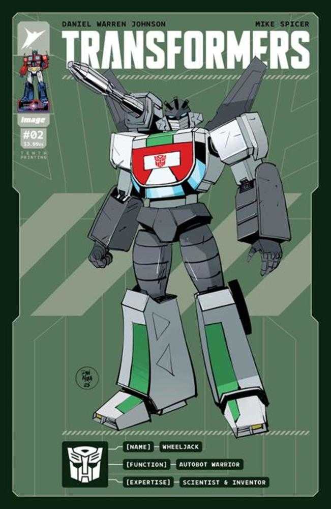 Transformers #2 10th Printing Cover J Dan Mora & Andres Juarez Variant
