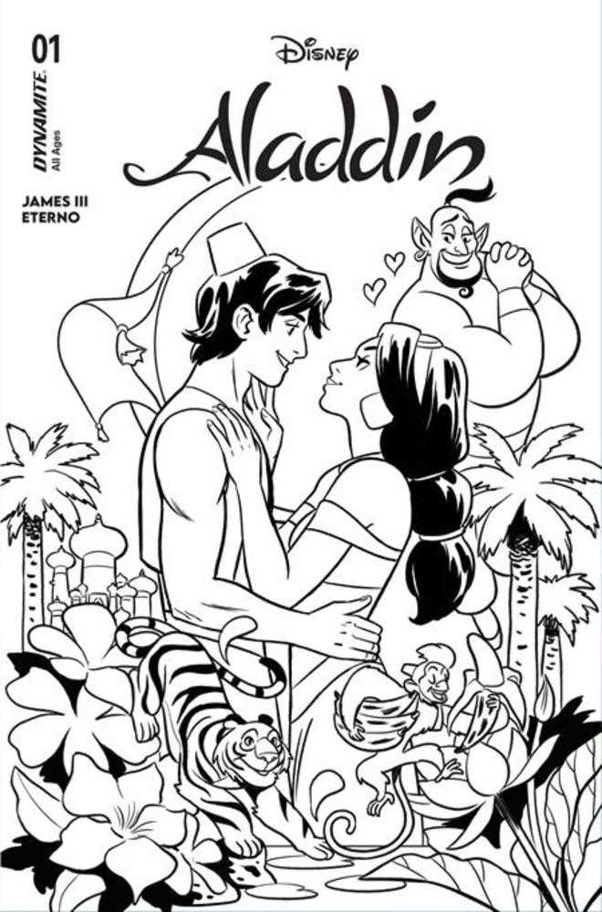 Aladdin #1 Cover I 1:10 Natacha Bustos Line Art Variant