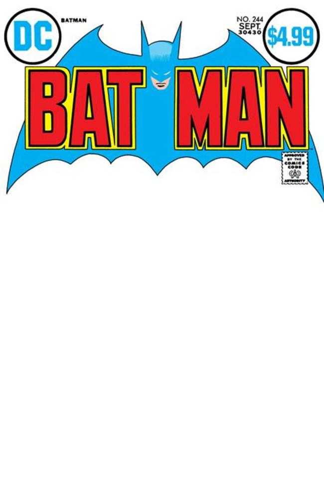 Batman #244 Facsimile Edition Cover B Blank Variant