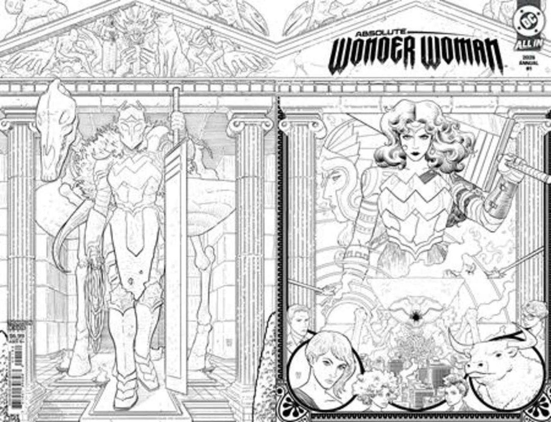Absolute Wonder Woman Annual 2026 #1 2nd Print Cover B Hayden Sherman Black & White Wraparound Variant