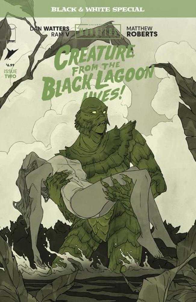 Universal Monsters Creature From The Black Lagoon Lives Black & White Special #2 Cover B Abigail Larson Variant