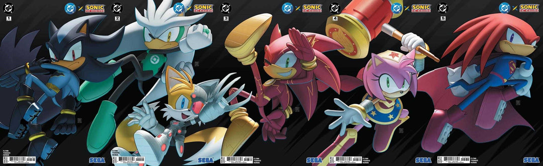 DC X Sonic The Hedgehog #1 - 5 Deegeemin Connecting Variant Set
