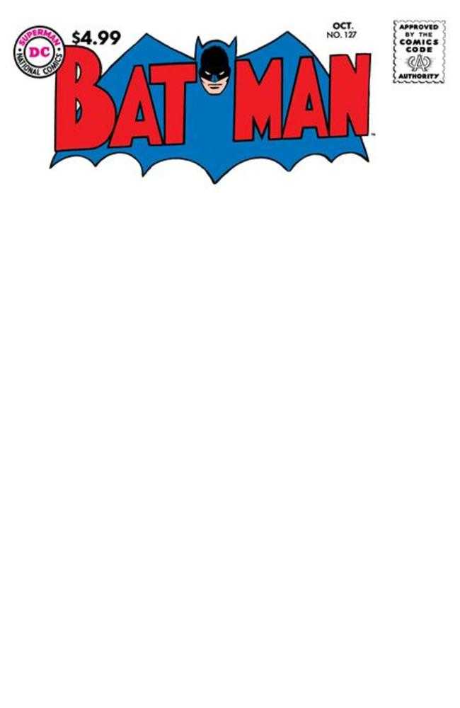 Batman #127 Facsimile Edition Cover B Blank Variant