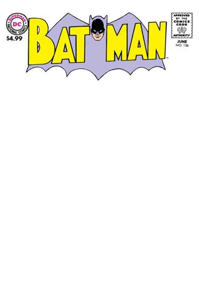 Batman #156 Facsimile Edition Cover B Blank Variant