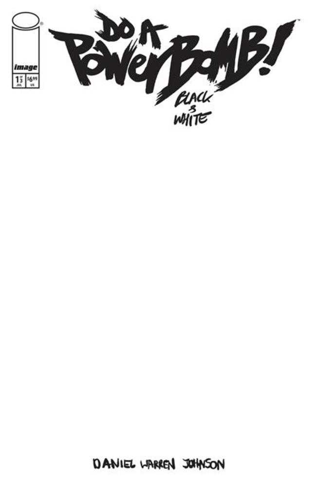 Do A Powerbomb Black And White #1 Cover F Blank Sketch Variant