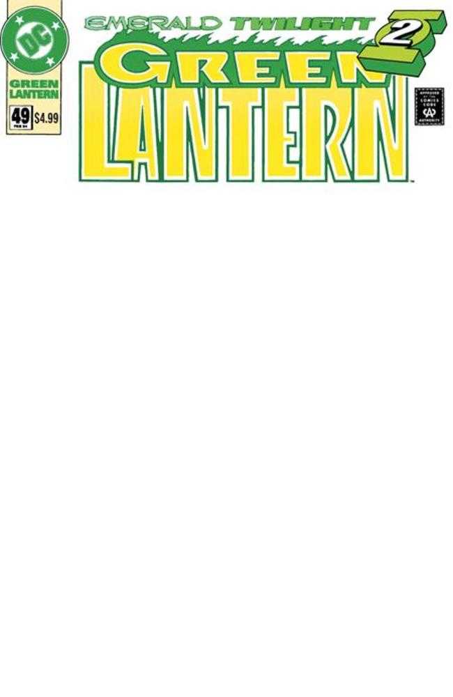 Green Lantern #49 Facsimile Edition Cover B Blank Variant