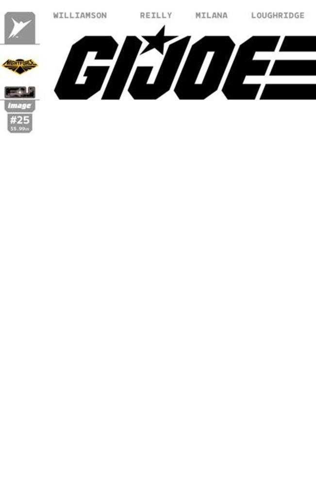 G.I. Joe #25 Cover H Blank Sketch Night Force Variant