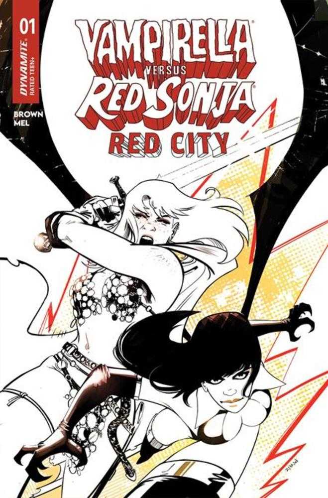 Vampirella vs Red Sonja Red City #1 Cover L Inc 1:5 Sebastian Piriz Line Art Variant