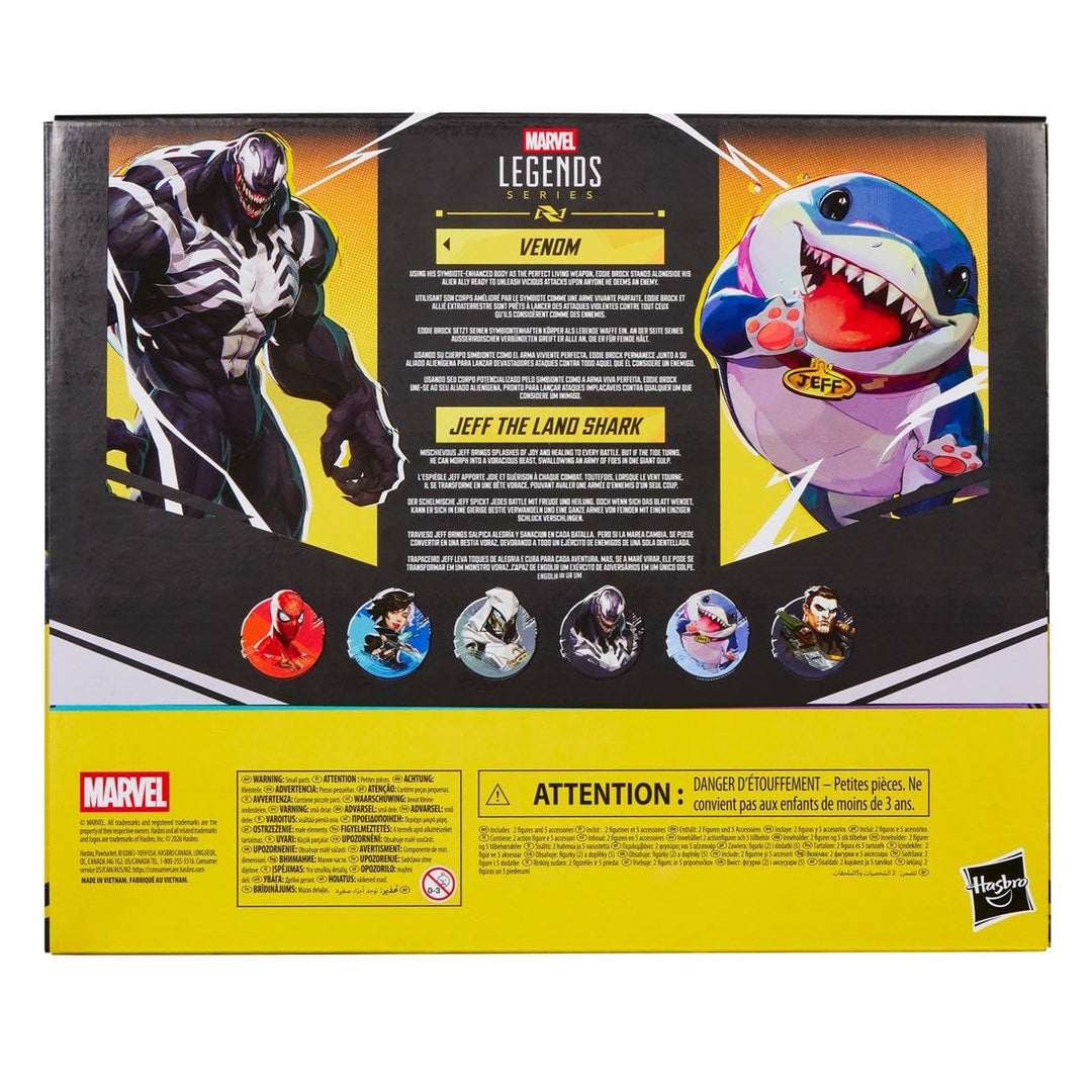 Marvel Legends Series Marvel Rivals Venom & Jeff the Land Shark 6-Inch Action Figures
