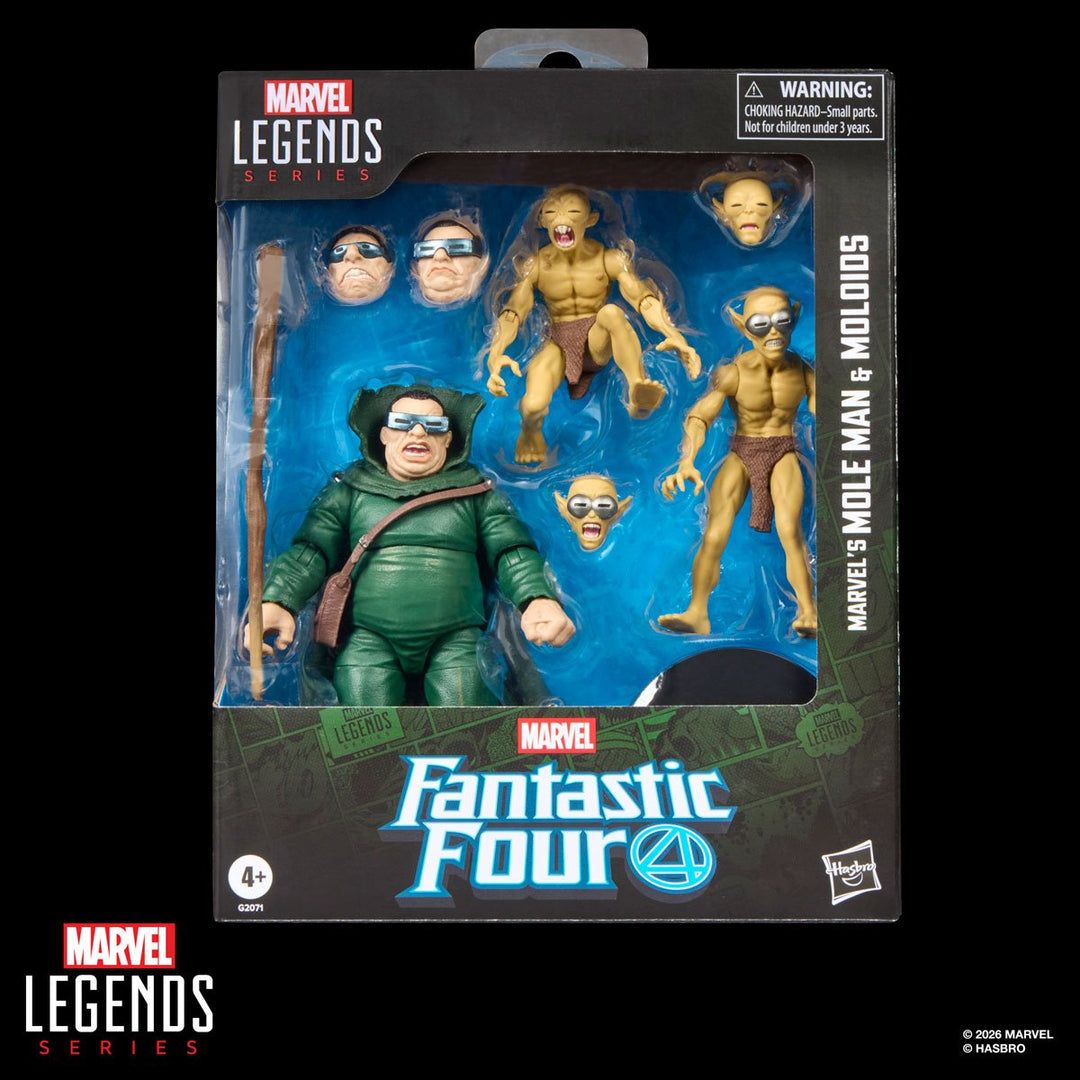 Fantastic Four Marvel Legends Series Mole Man & Moloids 6-Inch Action Figures