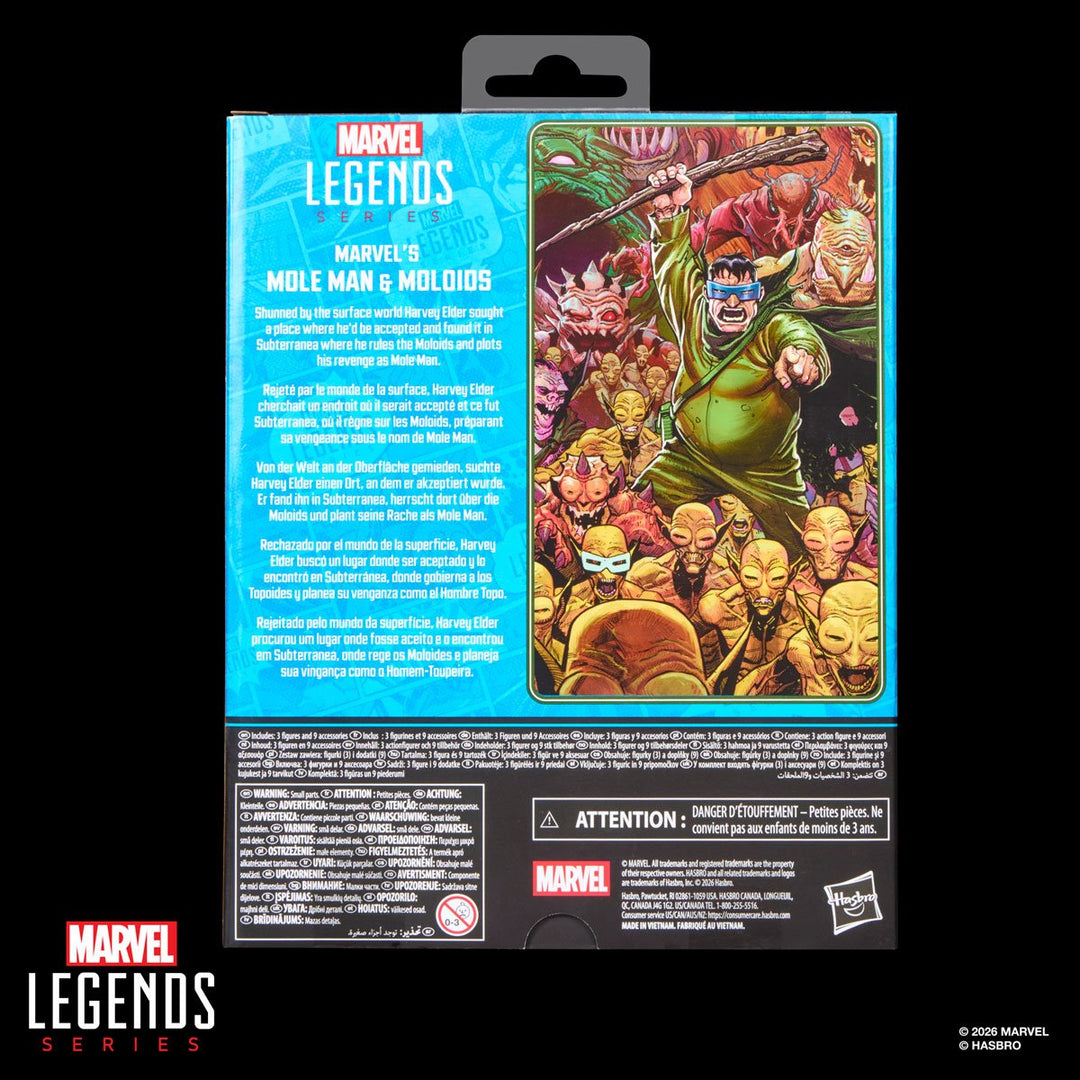 Fantastic Four Marvel Legends Series Mole Man & Moloids 6-Inch Action Figures