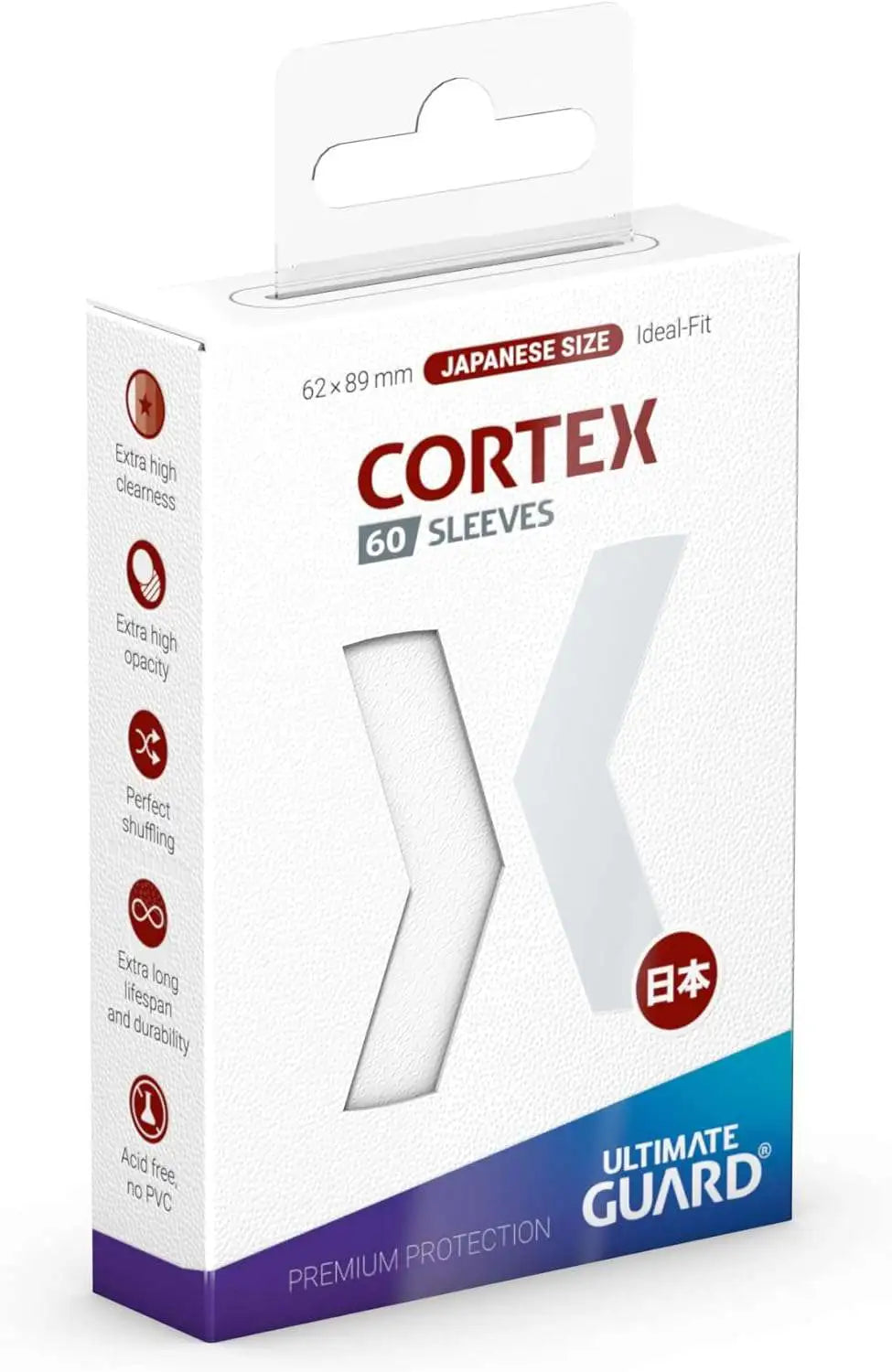 Cortex Japanese Size Sleeves 60ct - White Matte
