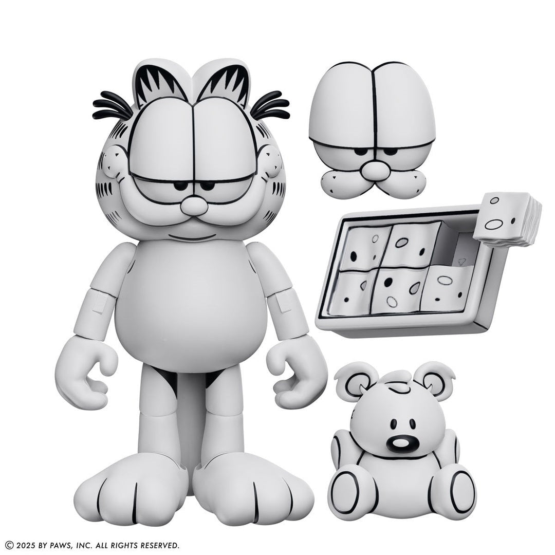 Garfield Black and White Daily Comic Strip Action Figure - Entertainment Earth Exclusive