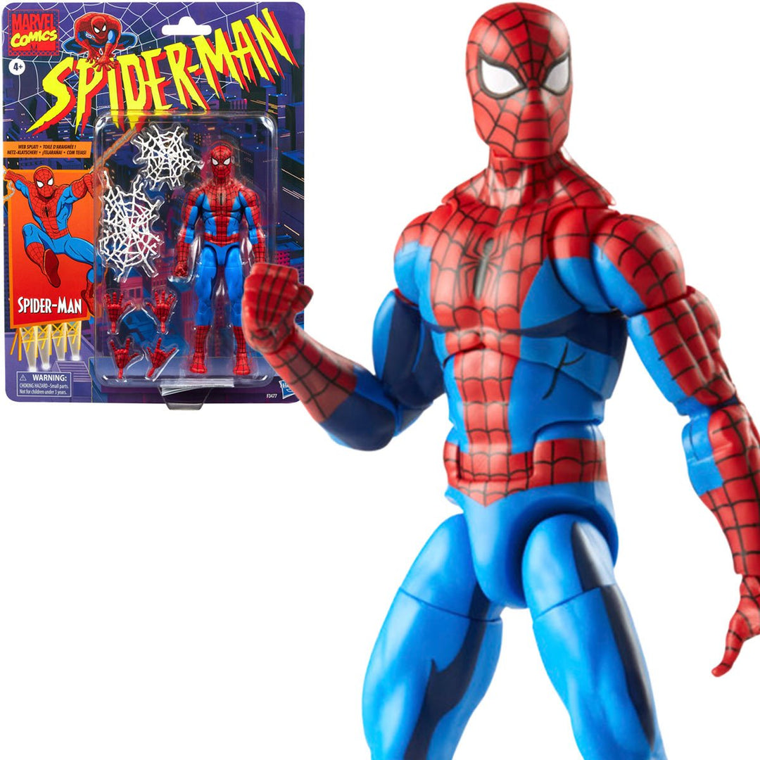 Spider-Man Retro Marvel Legends Cel Shaded Spider-Man 6-Inch Action Figure
