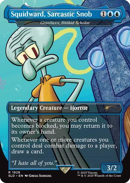 Squidward, Sarcastic Snob - Grazilaxx, Illithid Scholar