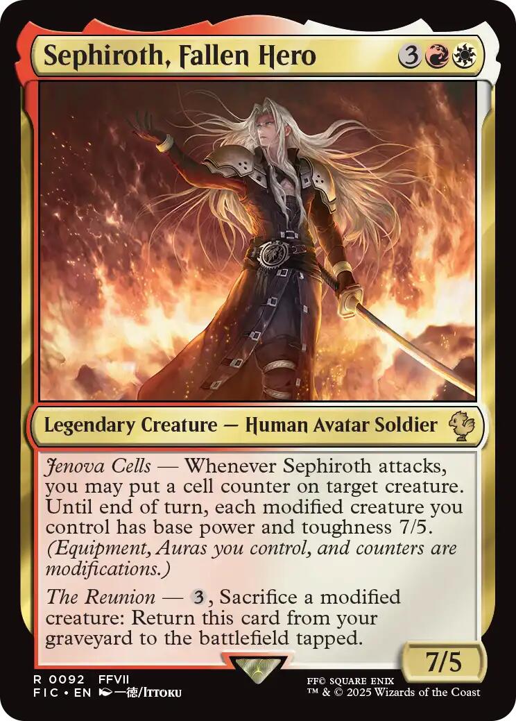 Sephiroth, Fallen Hero