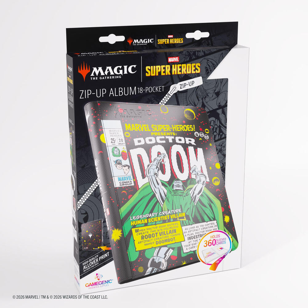 Gamegenic: Magic: The Gathering | Marvel Super Heroes Zip-Up Album 18-Pocket - Doctor Doom/Spider-Man