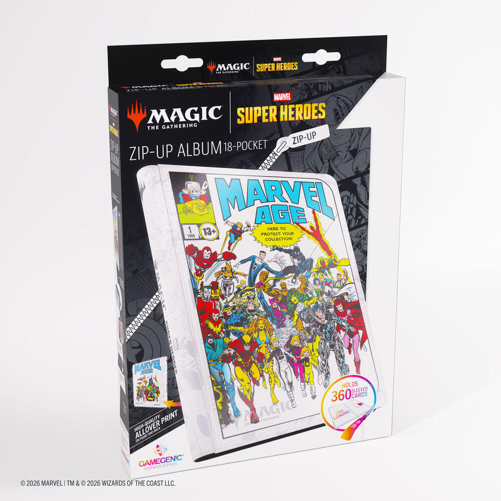 Gamegenic: Magic: The Gathering | Marvel Super Heroes Zip-Up Album 18-Pocket - Marvel Age