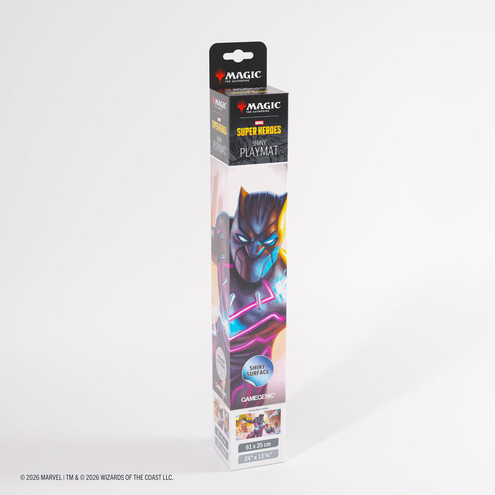 Magic: The Gathering Marvel Superheroes Shiny Playmat - Striking Black Panther - GameGenic Playmats