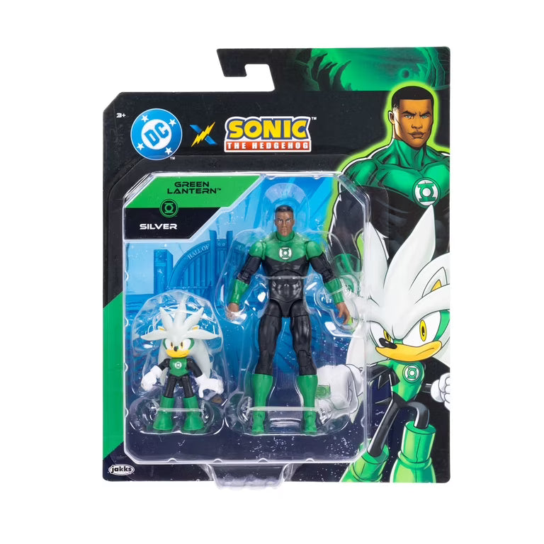 DC x Sonic the Hedgehog: Green Lantern and Silver Action Figure