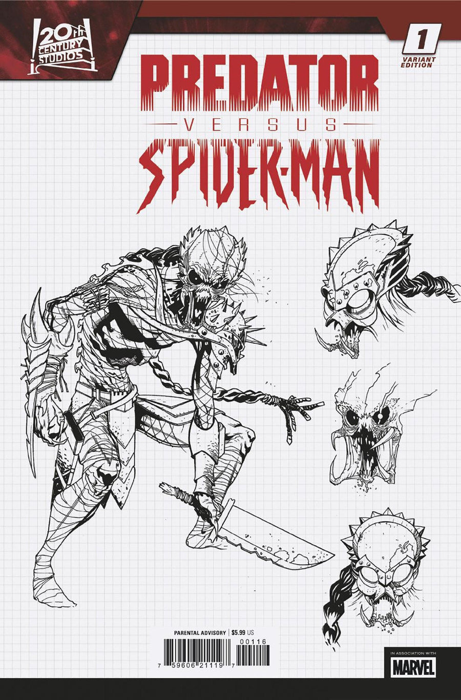 Predator vs Spider-Man #1 (Of 4) 10 Copy Variant Edition Design Variant