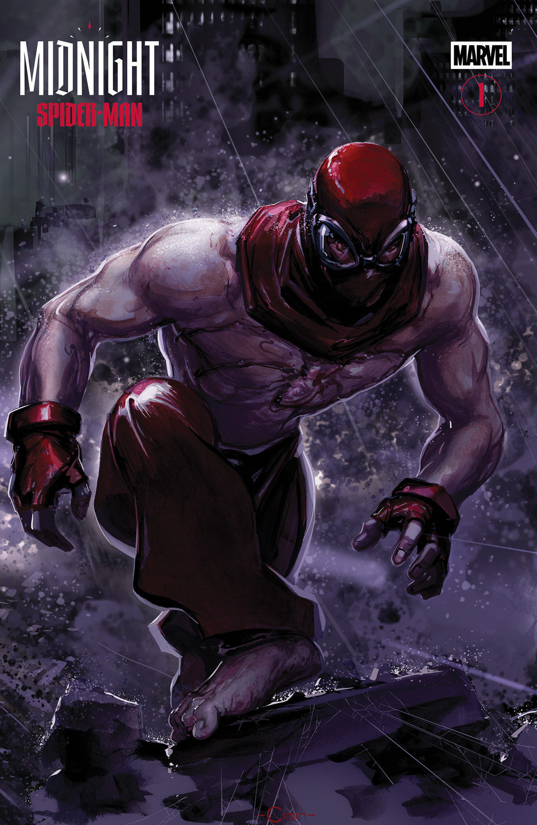 Midnight Spider-Man #1 Cover F Clayton Crain 3 Part Connecting Variant