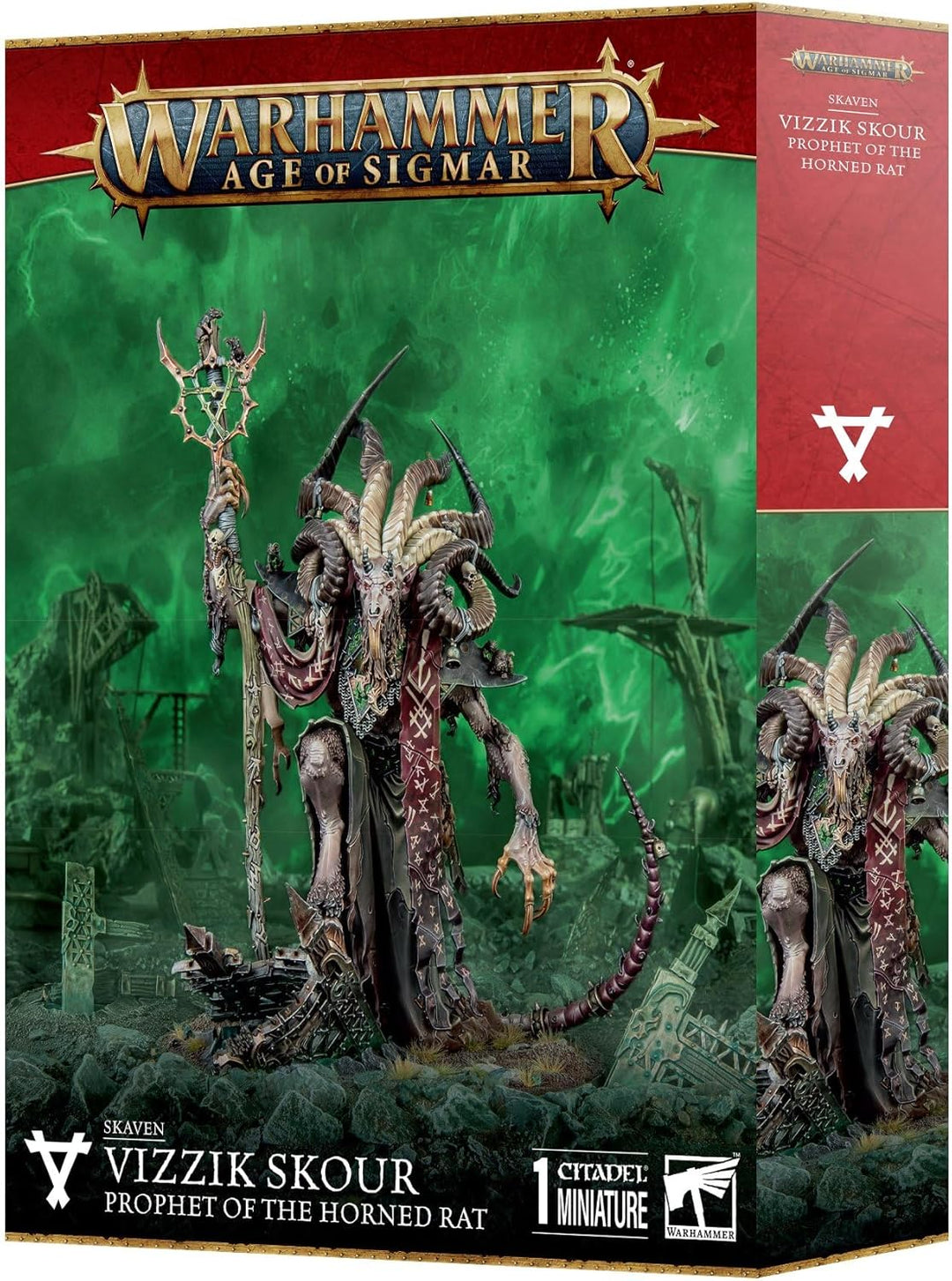 Skaven Vizzik Skour Prophet Horned Rat