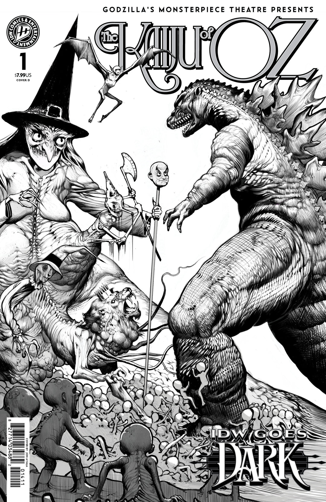 Godzillas Monsterpiece Theatre Presents: The Kaiju Of Oz Variant D (Ayala Idw Goes Dark Variant)