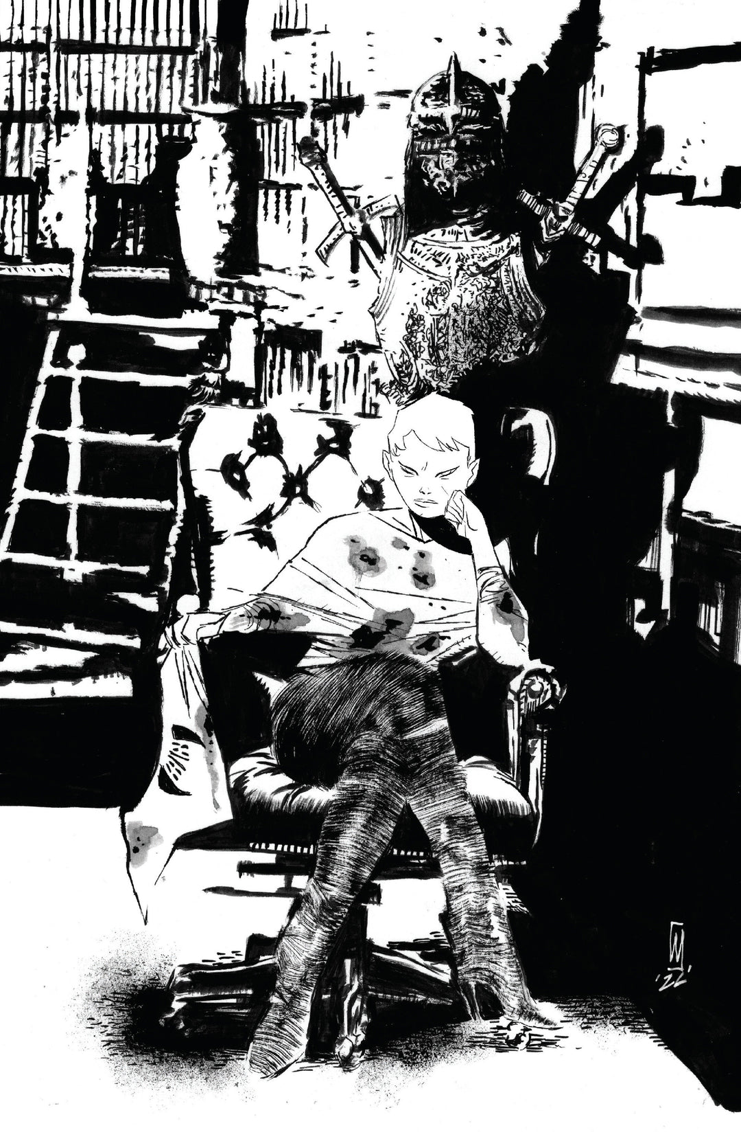 Fall Of The House Of Slaughter #4 F 1 in 25 Variant Edition (Full Art, Dell'edera)