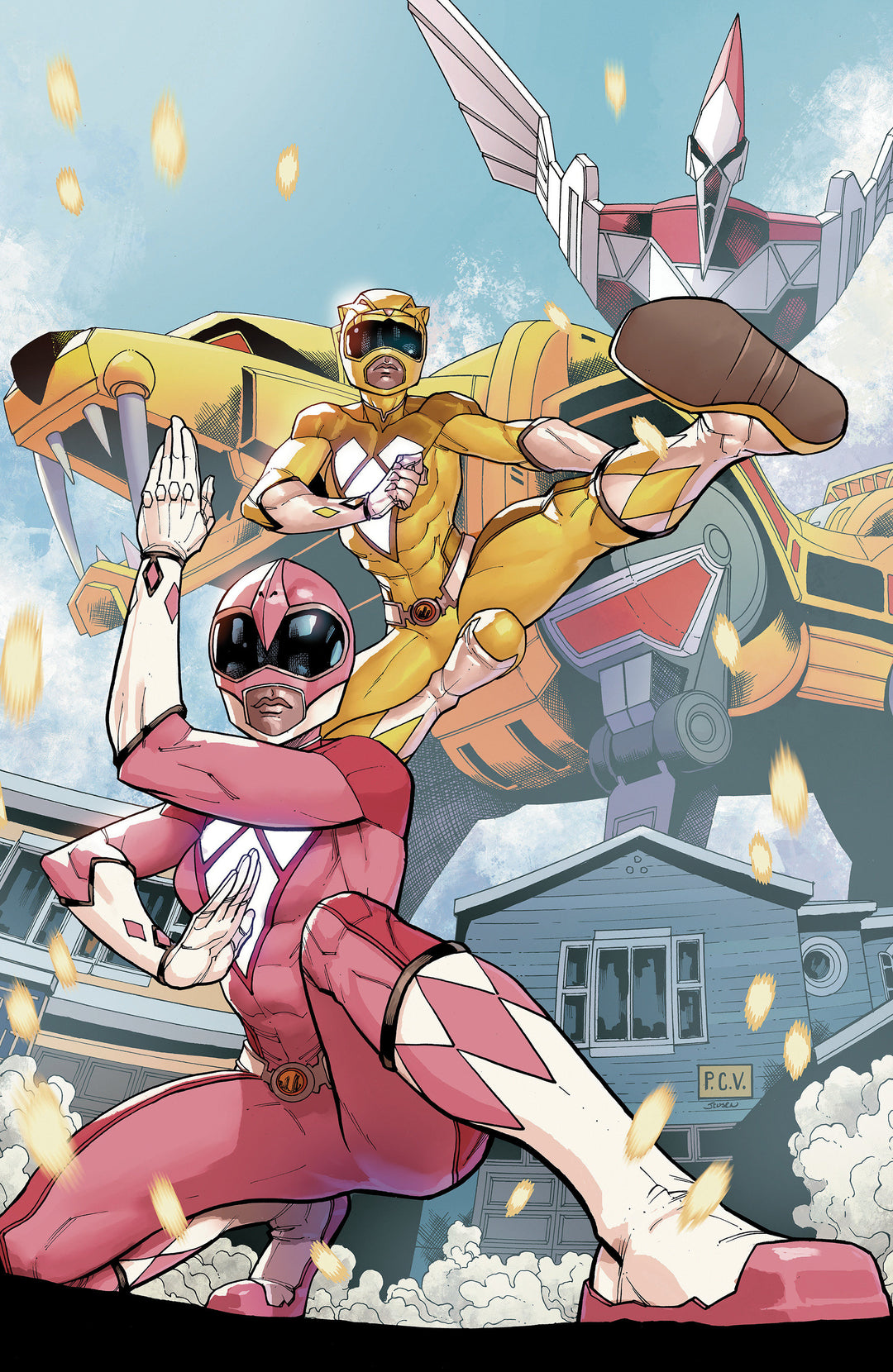 Mighty Morphin Power Rangers (2026) #3 F 1 in 10 Variant Edition Foil Variant (Full Art, Foil, Sevy)
